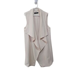 The Limited Whimiscal Long Cascade Lapel Open Front Tunic Vest-Duster Sz XL NWT